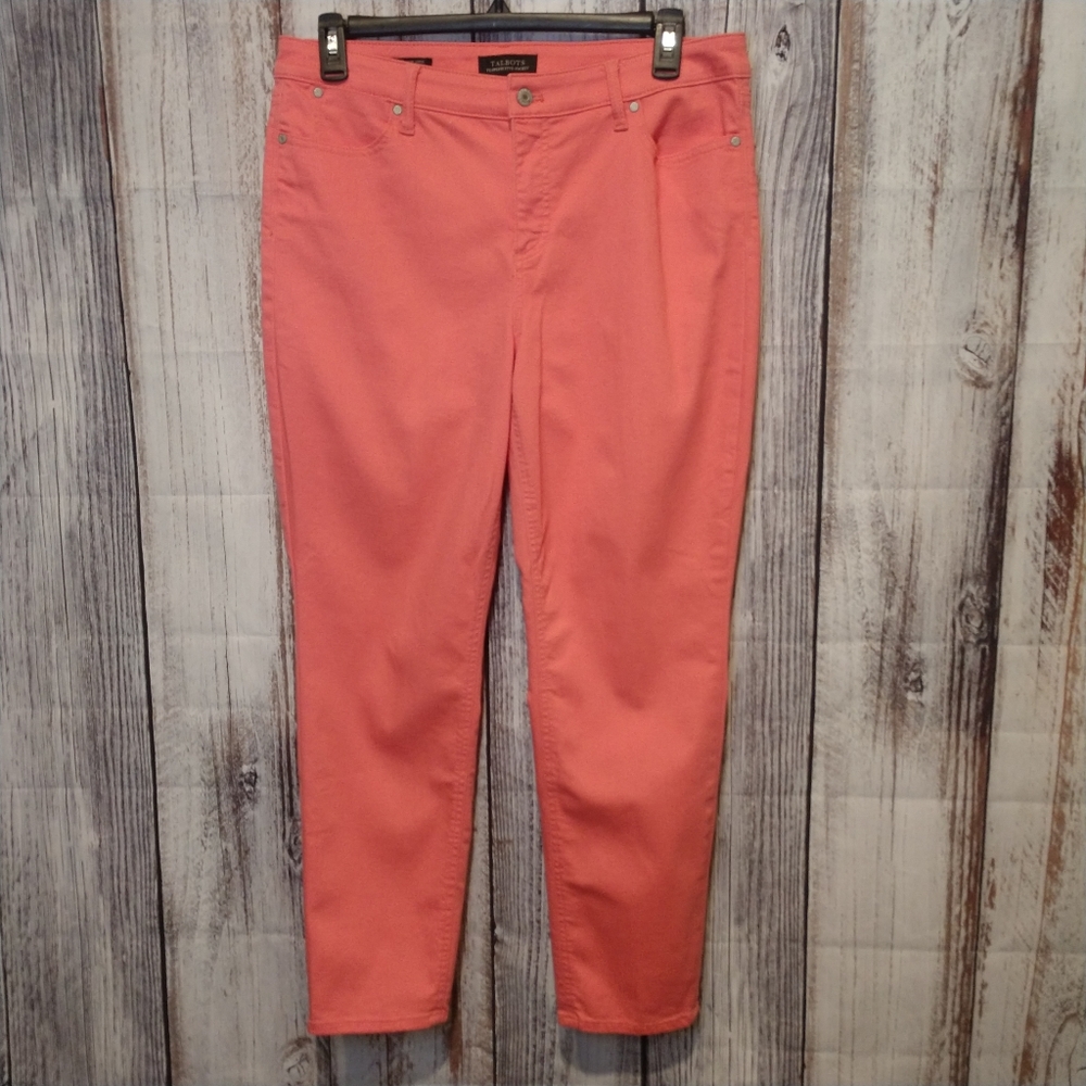 Talbot's slim ankle jeans - coral
